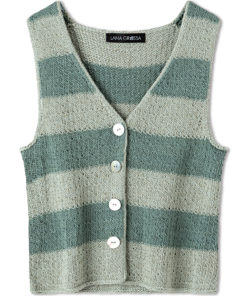 Strickset Weste Im Strukturmuster Aus Solo Lino Von Lana Grossa 3 Strickset Weste Im Strukturmuster Aus Solo Lino Von Lana Grossa – Bild 2