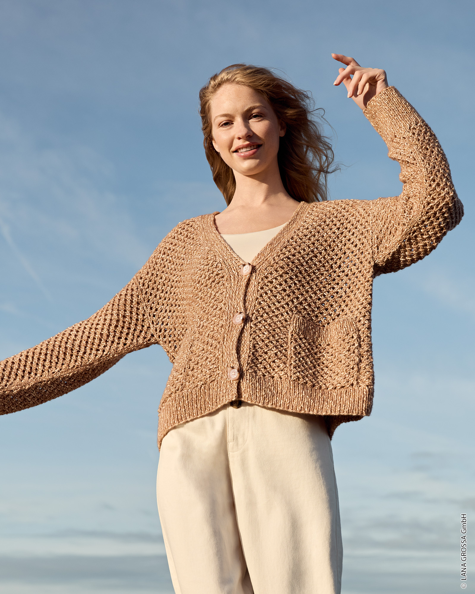 Strickset Jacke Im Gitterlochmuster Aus Bottoni Von Lana Grossa 1 Strickset Jacke Im Gitterlochmuster Aus Bottoni Von Lana Grossa