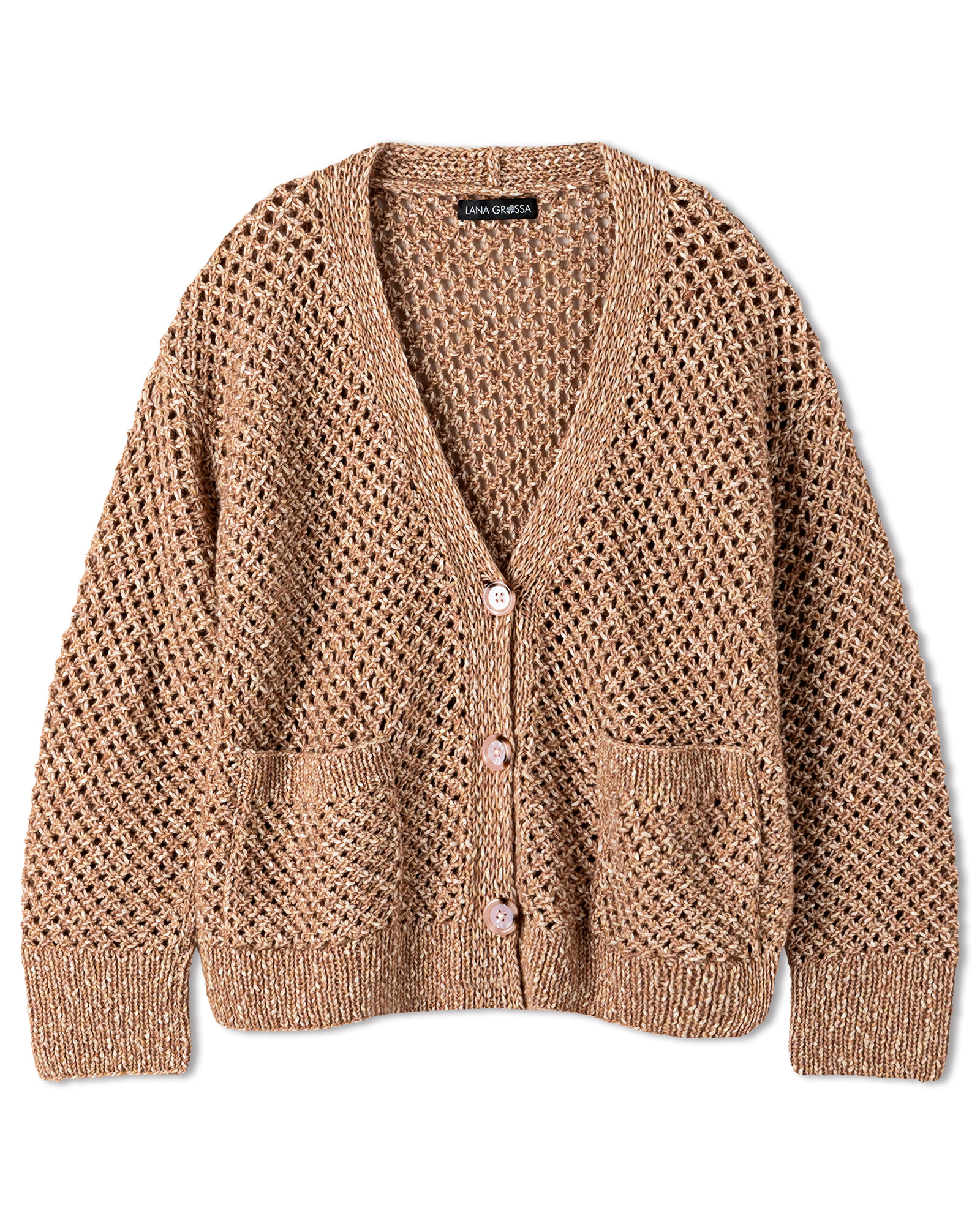 Strickset Jacke Im Gitterlochmuster Aus Bottoni Von Lana Grossa 2 Strickset Jacke Im Gitterlochmuster Aus Bottoni Von Lana Grossa – Bild 2