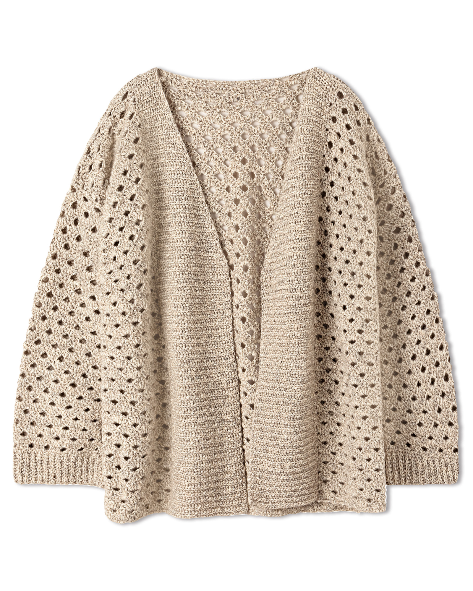 Strickset Jacke Im Versetzten Bogenlochmuster Aus Bottoni Von Lana Grossa 2 Strickset Jacke Im Versetzten Bogenlochmuster Aus Bottoni Von Lana Grossa – Bild 2