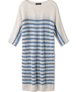 Strickset Kleid Im Halbpatentmuster Mit Streifen Aus Ecopuno Von Lana Grossa 3 Strickset Kleid Im Halbpatentmuster Mit Streifen Aus Ecopuno Von Lana Grossa – Bild 2