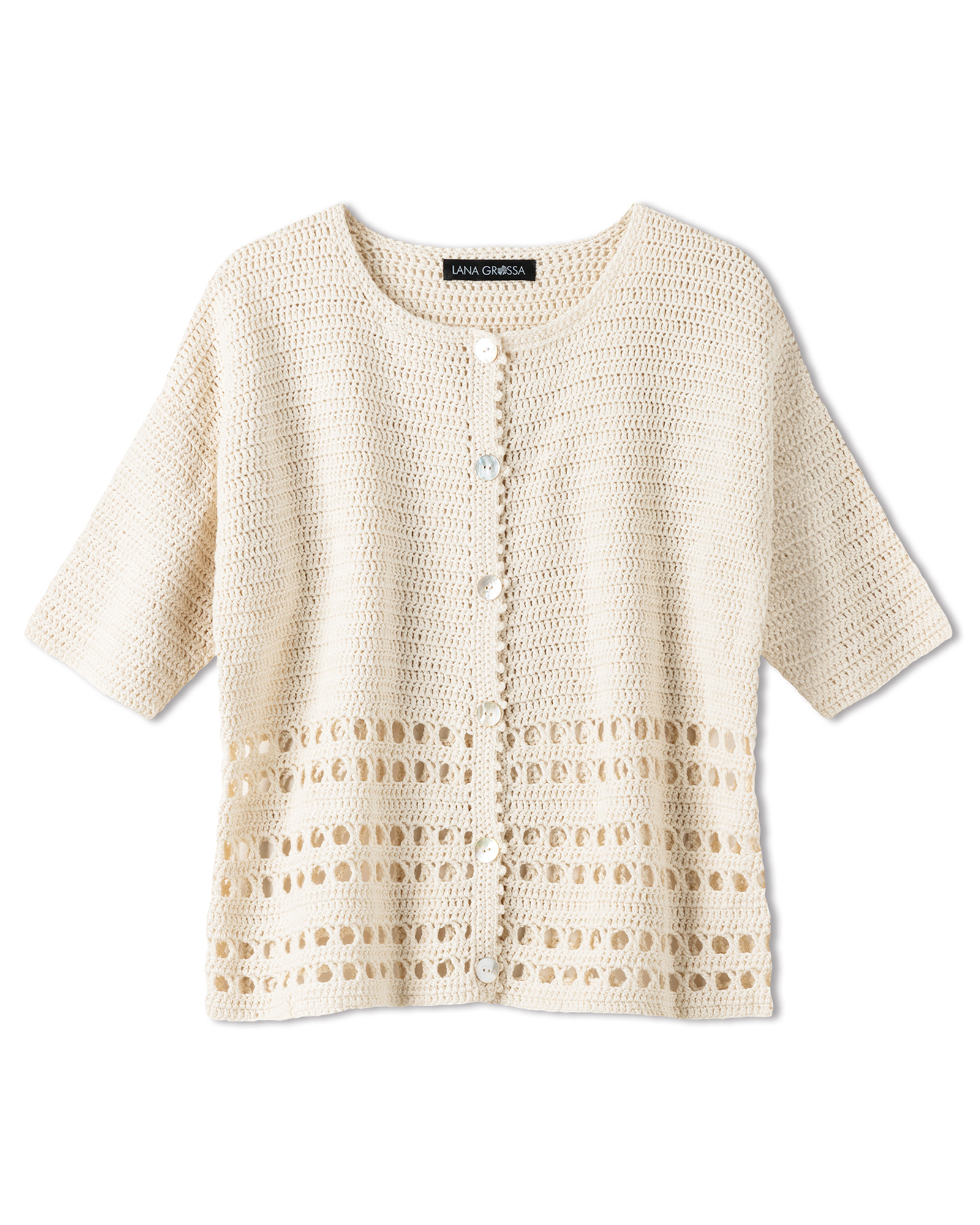Strickset Jacke Mit Kreuzstäbchen Und Stäbchen Aus Summer Cashmere Von Lana Grossa 2 Strickset Jacke Mit Kreuzstäbchen Und Stäbchen Aus Summer Cashmere Von Lana Grossa – Bild 2