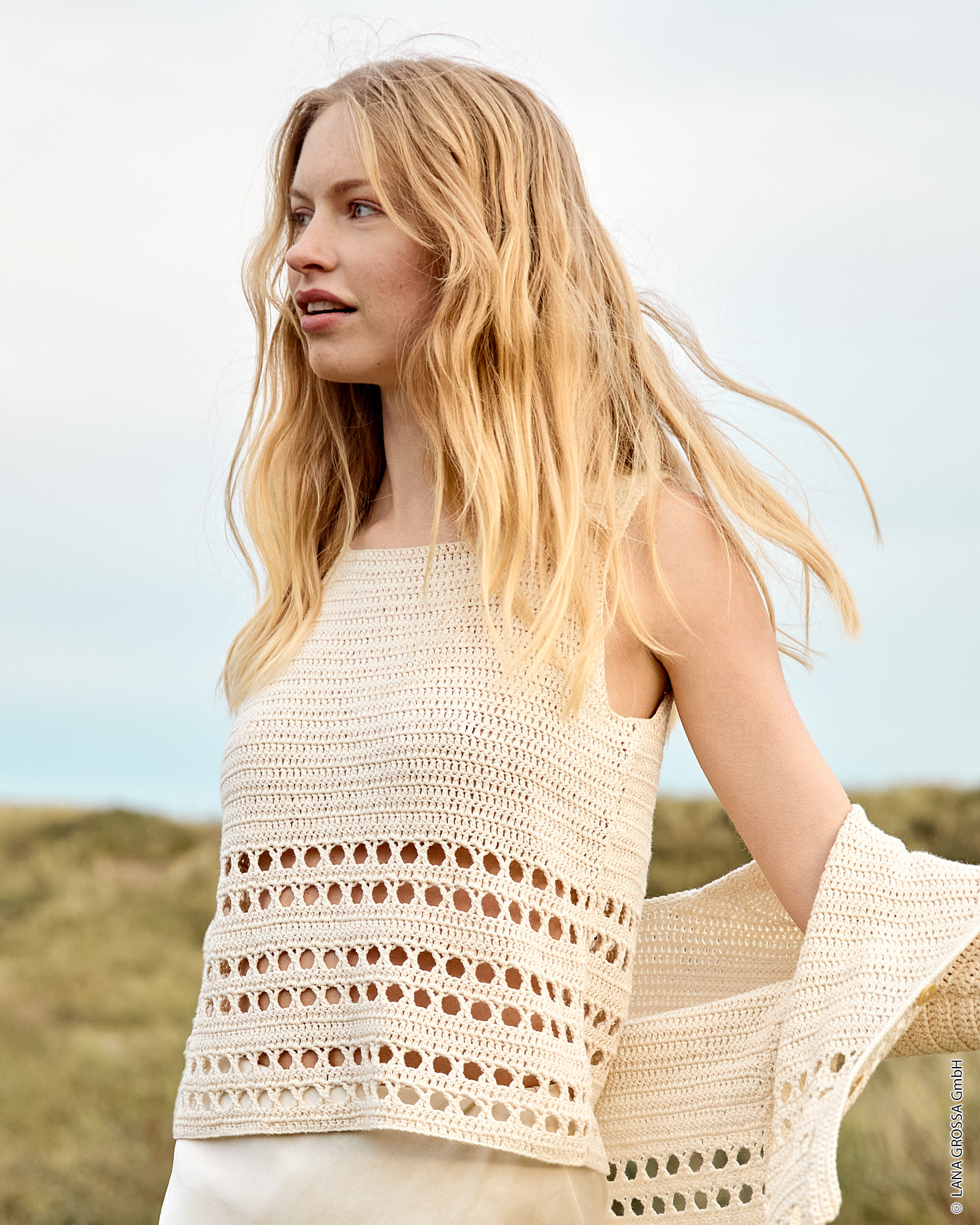 Strickset Top Mit Kreuzstäbchen Und Stäbchen Aus Summer Cashmere Von Lana Grossa 1 Strickset Top Mit Kreuzstäbchen Und Stäbchen Aus Summer Cashmere Von Lana Grossa