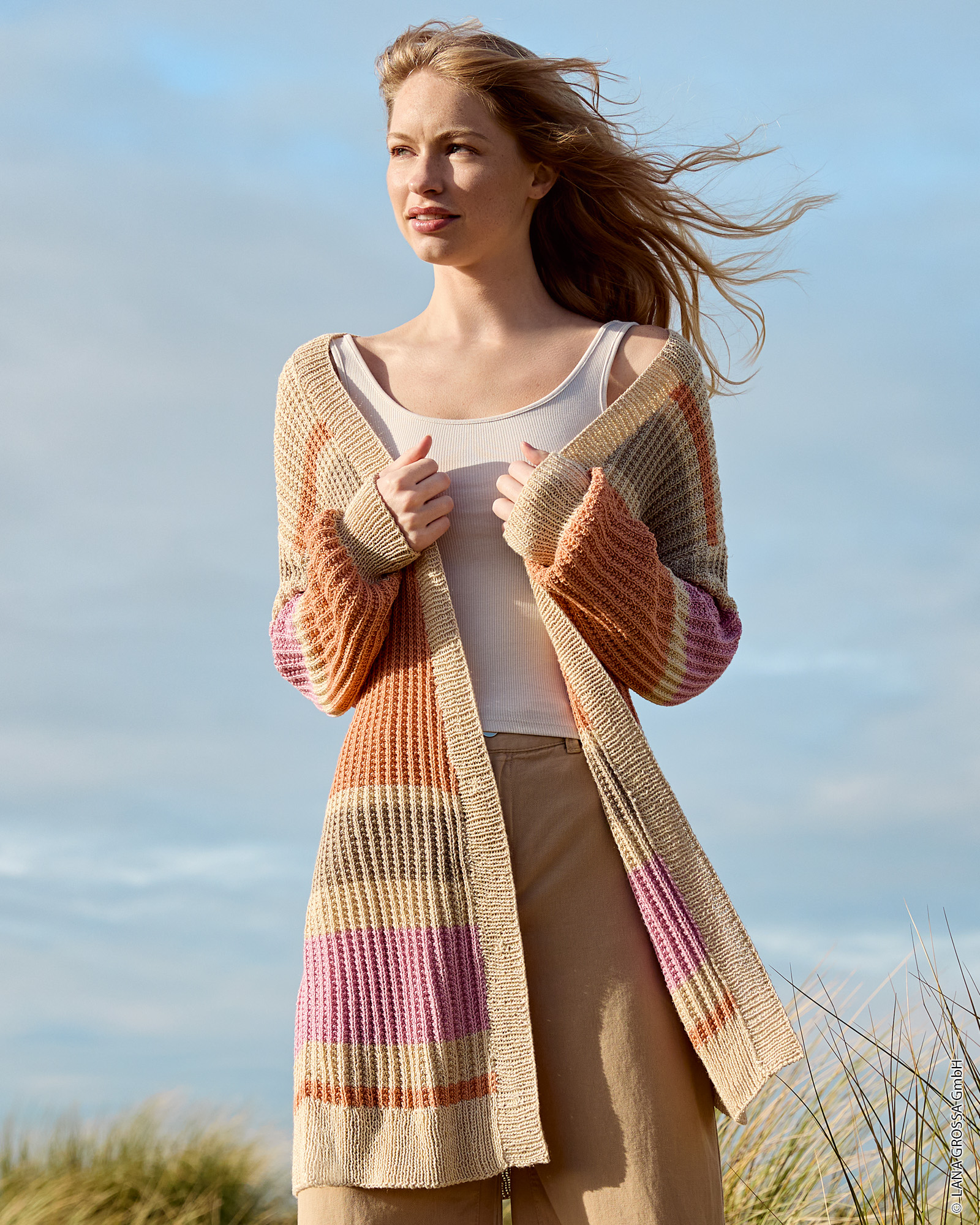 Strickset Longcardigan Im Falschen Patentmuster Aus Solo Lino Von Lana Grossa 1 Strickset Longcardigan Im Falschen Patentmuster Aus Solo Lino Von Lana Grossa