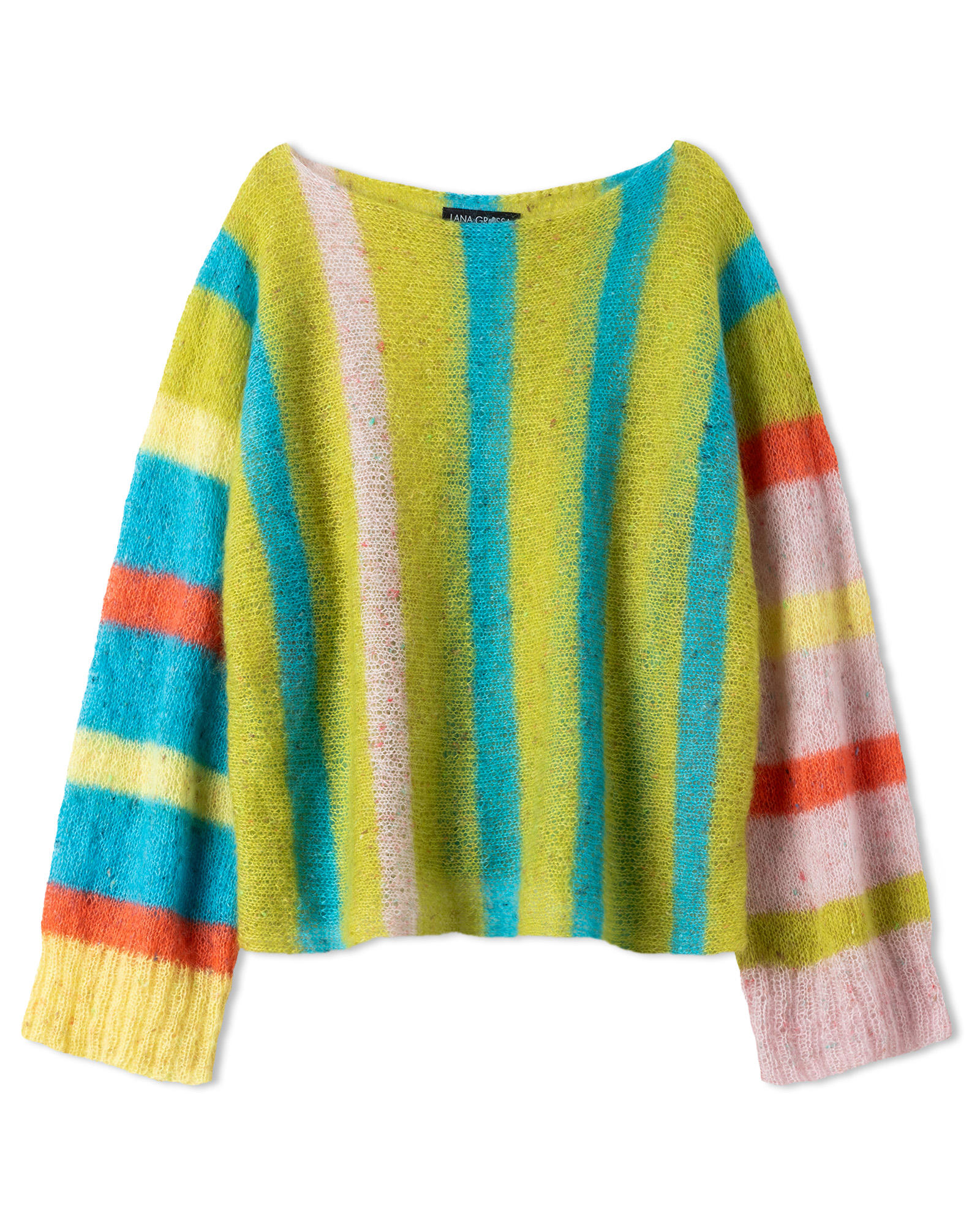 Strickset Pullover Mit Querstreifen Aus Natural Superkid Tweed Von Lana Grossa 2 Strickset Pullover Mit Querstreifen Aus Natural Superkid Tweed Von Lana Grossa – Bild 2