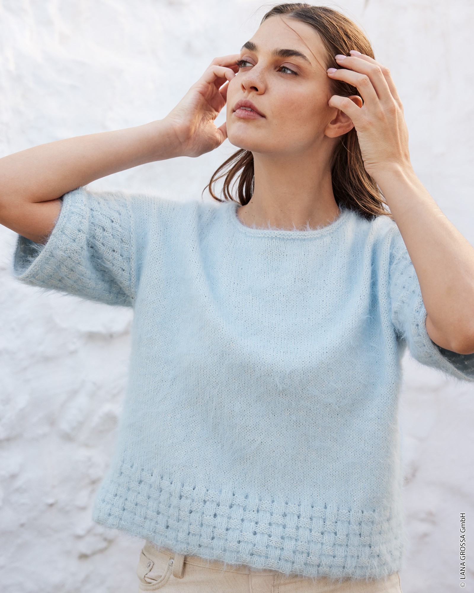 Strickset Shirt Mit Flechtmuster Aus Finito Von Lana Grossa 1 Strickset Shirt Mit Flechtmuster Aus Finito Von Lana Grossa