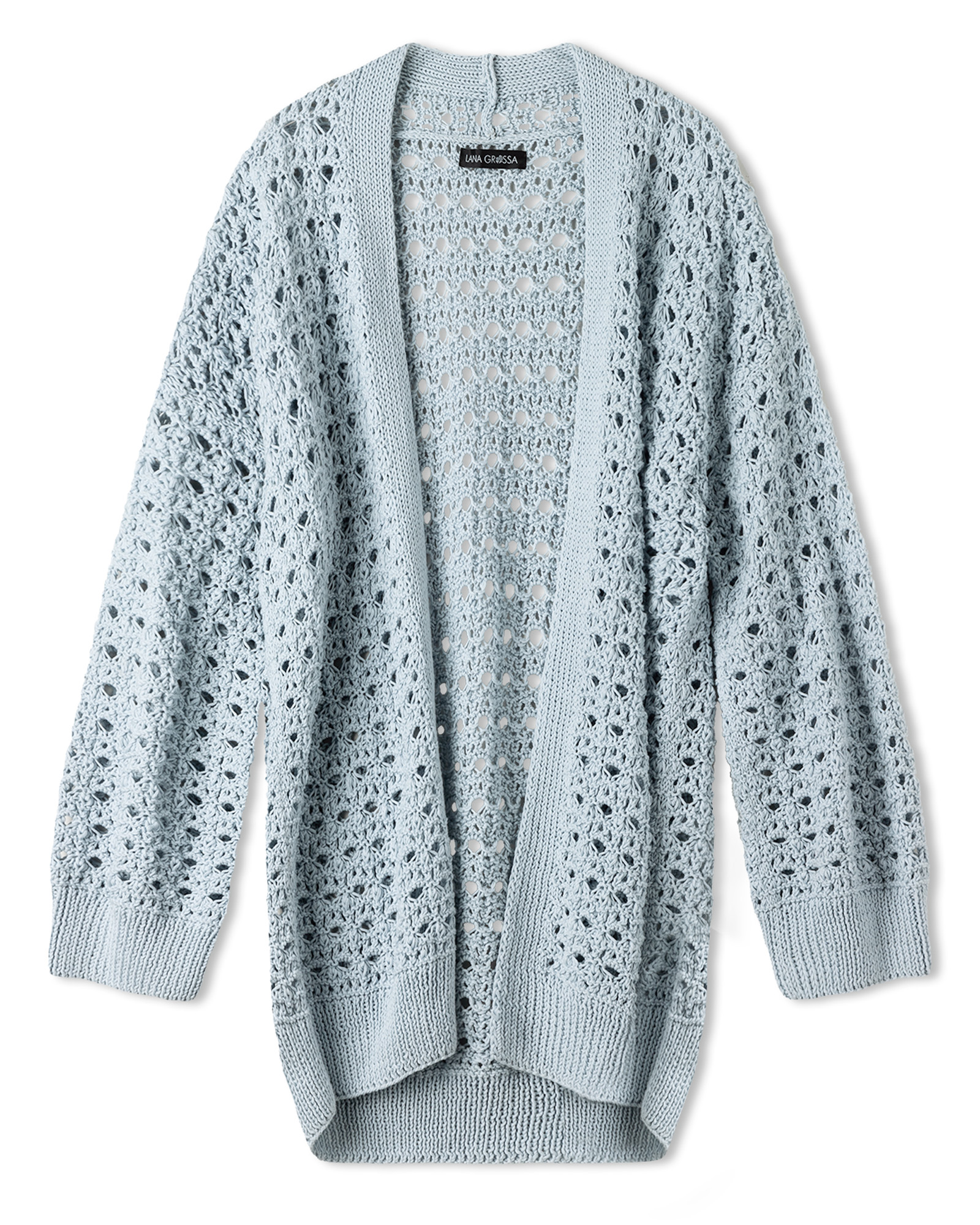 Strickset Cardigan Mit Strukturlochmuster Aus Landlust Baumwolle Von Lana Grossa 2 Strickset Cardigan Mit Strukturlochmuster Aus Landlust Baumwolle Von Lana Grossa – Bild 2