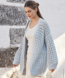 Strickset Cardigan Mit Strukturlochmuster Aus Landlust Baumwolle Von Lana Grossa 5 Strickset Cardigan Mit Strukturlochmuster Aus Landlust Baumwolle Von Lana Grossa – Bild 3