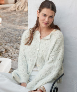 Strickset Jacke Mit Ajourmuster aus Finito von Lana Grossa