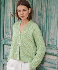 Strickset Jacke Mit Perlmuster aus Bottoni von Lana Grossa