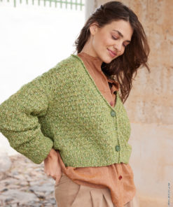 Strickset Jacke Im Lochmuster aus Bottoni von Lana Grossa