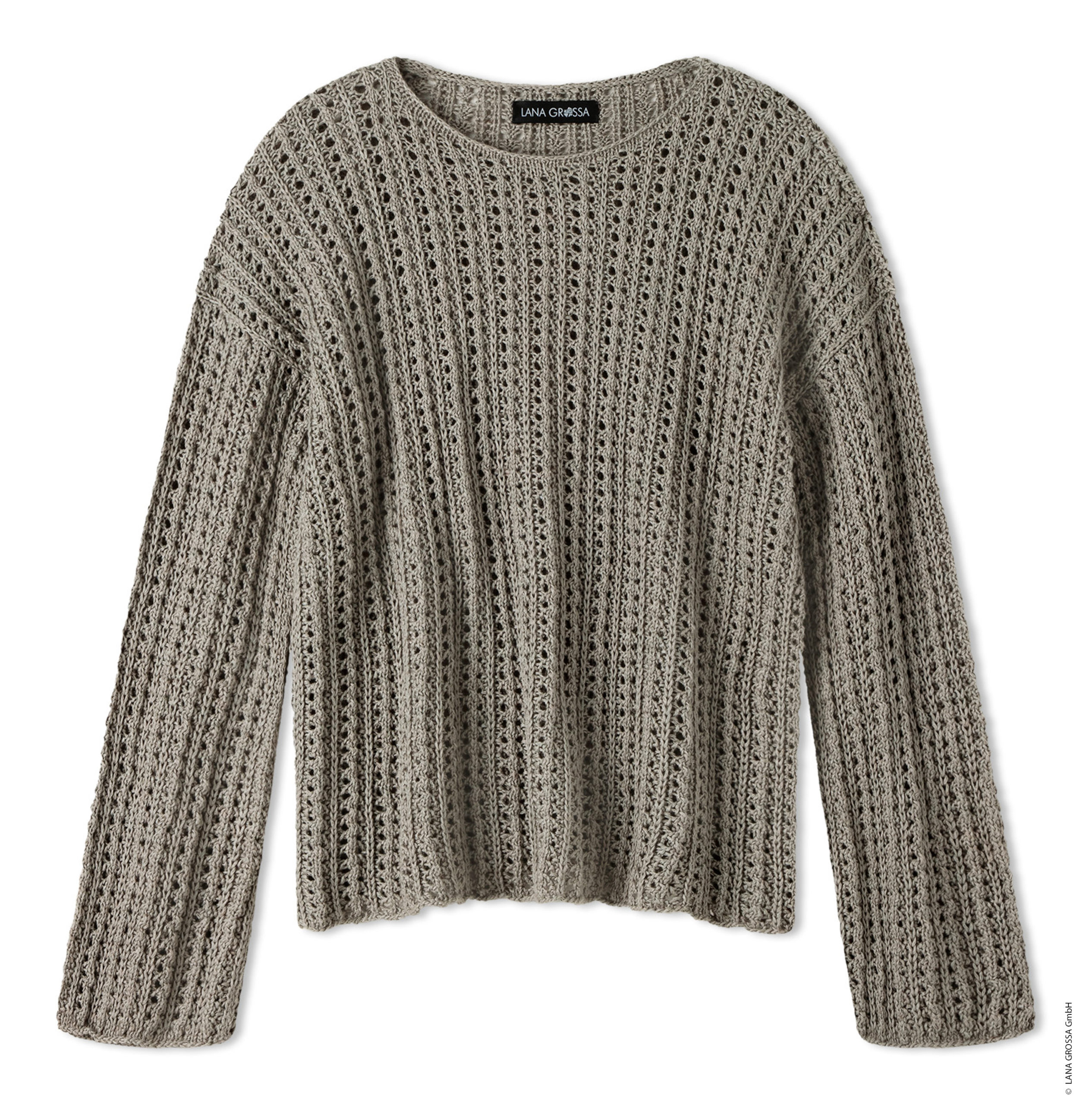 Strickset Pullover Mit Lochmuster Aus Summer Cashmere Von Lana Grossa 2 Strickset Pullover Mit Lochmuster Aus Summer Cashmere Von Lana Grossa – Bild 2