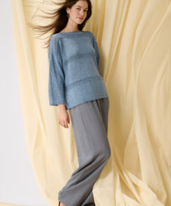 Strickset Pullover Mit U-Boot Auschnitt Aus Summer Cashmere Von Lana Grossa – Bild 3