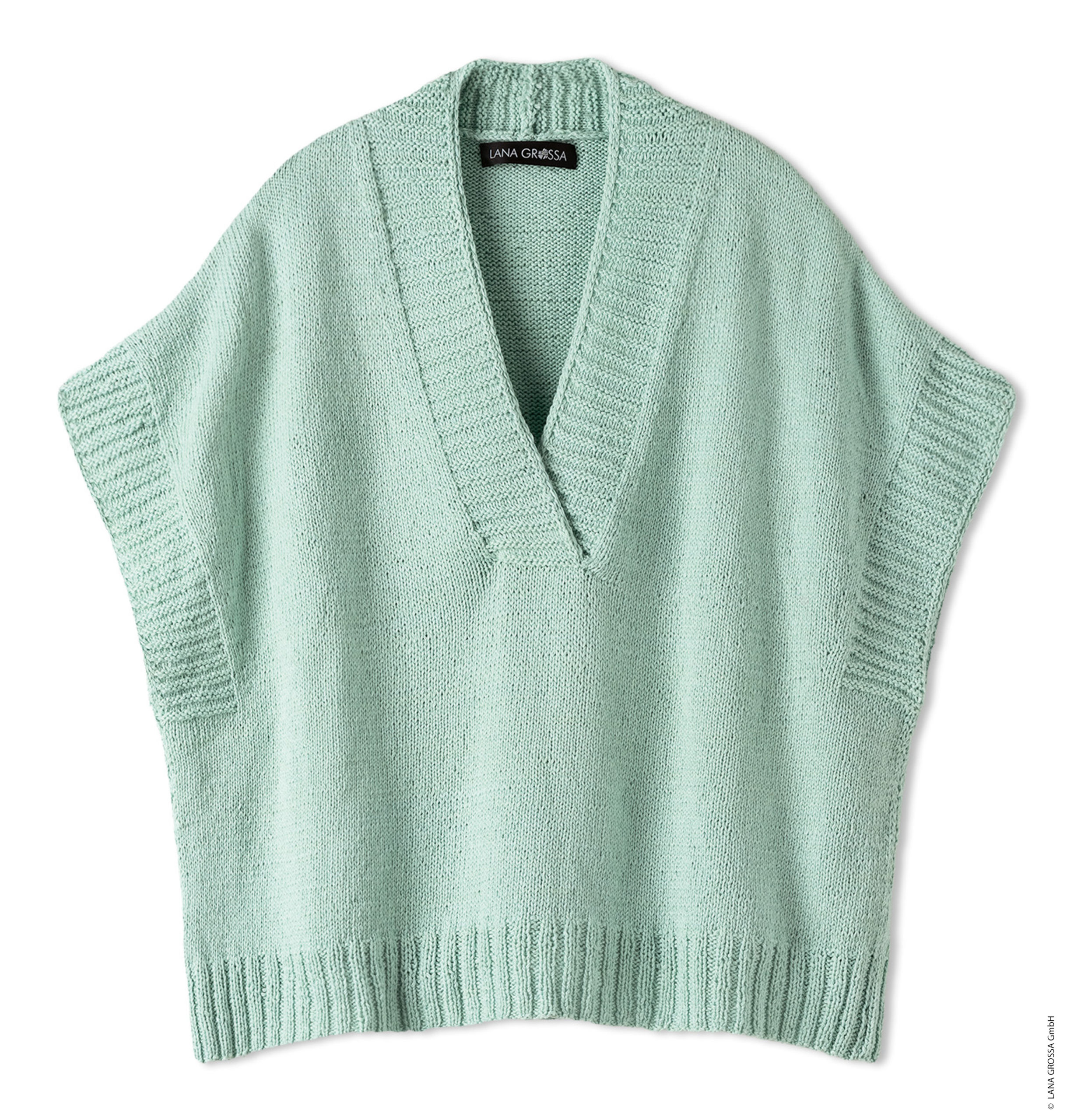 Strickset Pullunder Mit V-Ausschnitt Aus Summer Cashmere Von Lana Grossa 2 Strickset Pullunder Mit V-Ausschnitt Aus Summer Cashmere Von Lana Grossa – Bild 2
