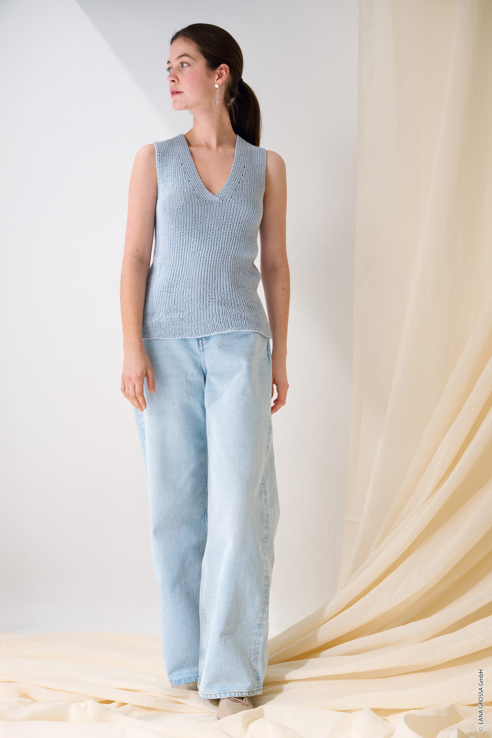 Strickset Top Down Top Im Halbpatent Aus Landlust Baumwolle Von Lana Grossa 1 Strickset Top Down Top Im Halbpatent Aus Landlust Baumwolle Von Lana Grossa