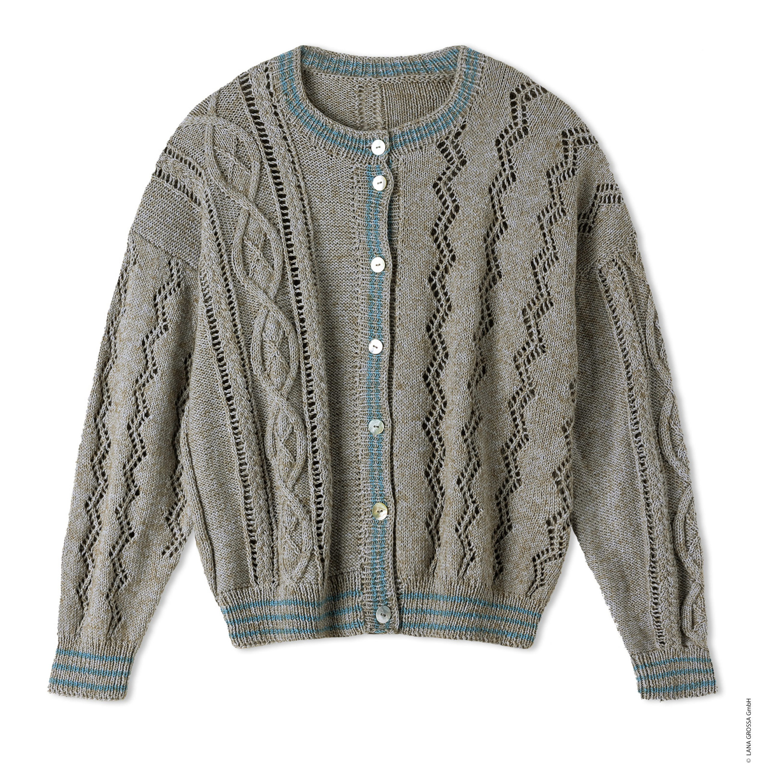 Strickset Kurzer Cardigan Aus Diversa Von Lana Grossa 2 Strickset Kurzer Cardigan Aus Diversa Von Lana Grossa – Bild 2