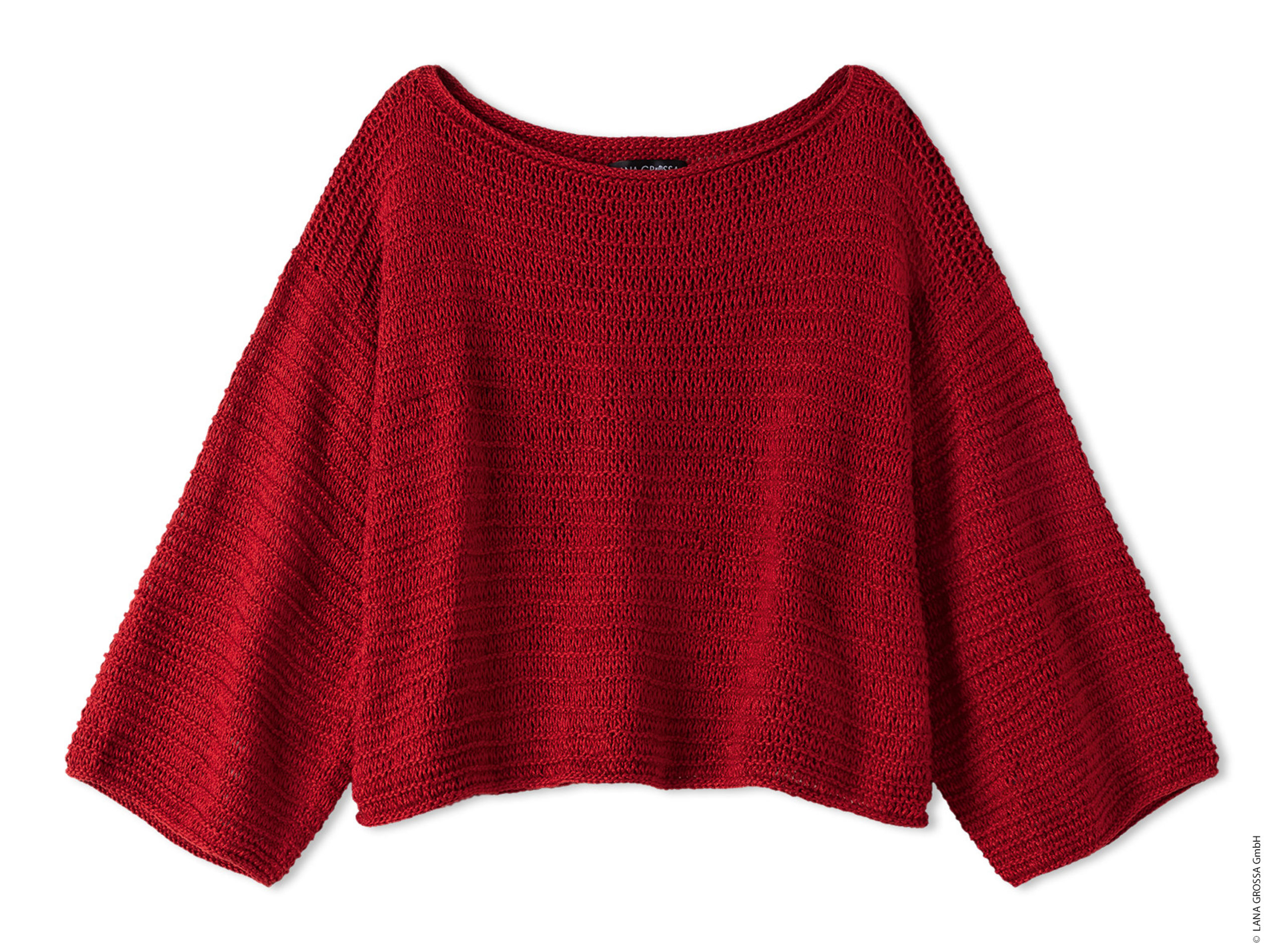Strickset Pullover Mit Fallmaschenmuster Aus Linarte Von Lana Grossa 2 Strickset Pullover Mit Fallmaschenmuster Aus Linarte Von Lana Grossa – Bild 2