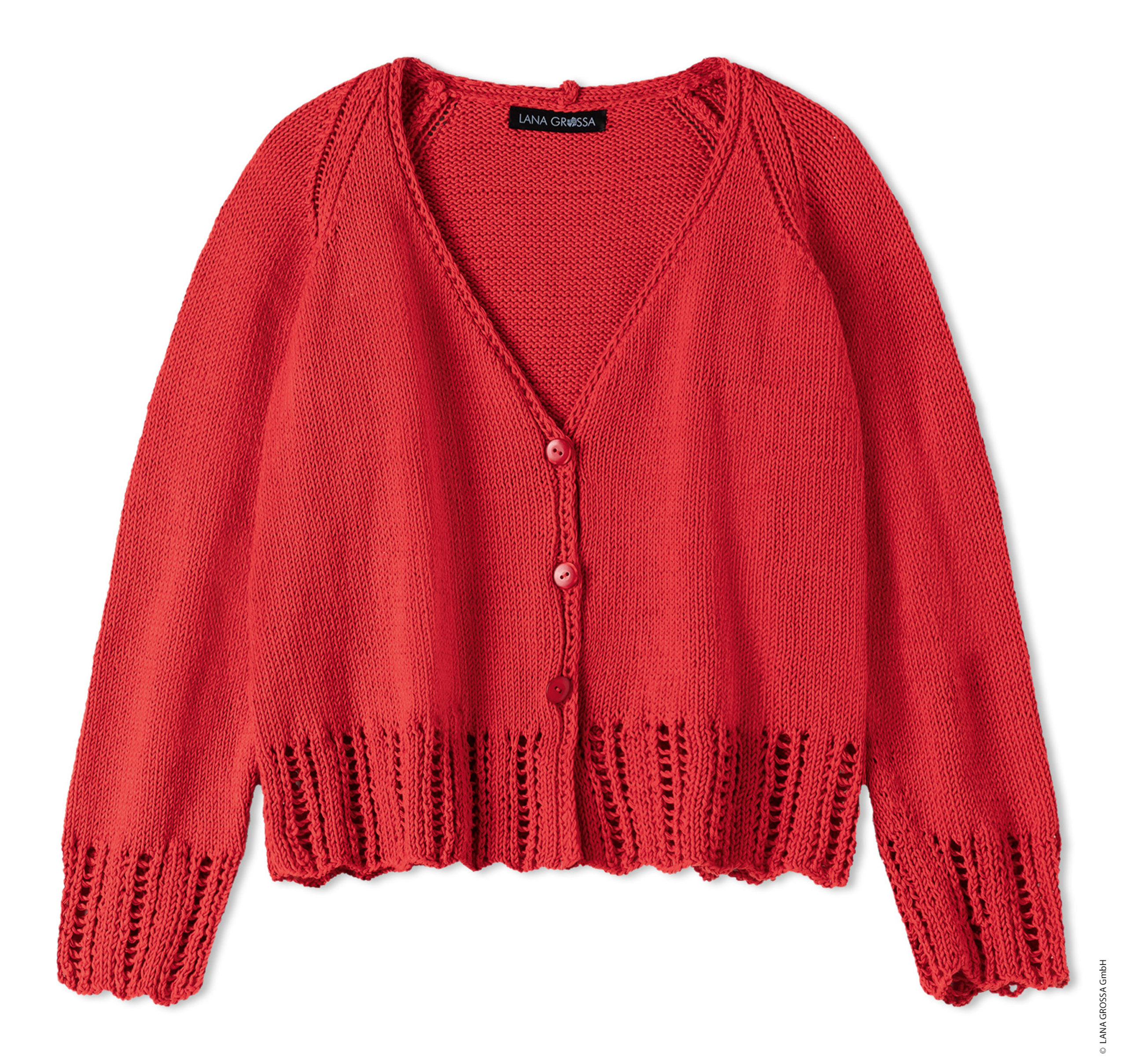 Strickset Jacke Mit Betonder Blende Aus Landlust Baumwolle Von Lana Grossa 2 Strickset Jacke Mit Betonder Blende Aus Landlust Baumwolle Von Lana Grossa – Bild 2