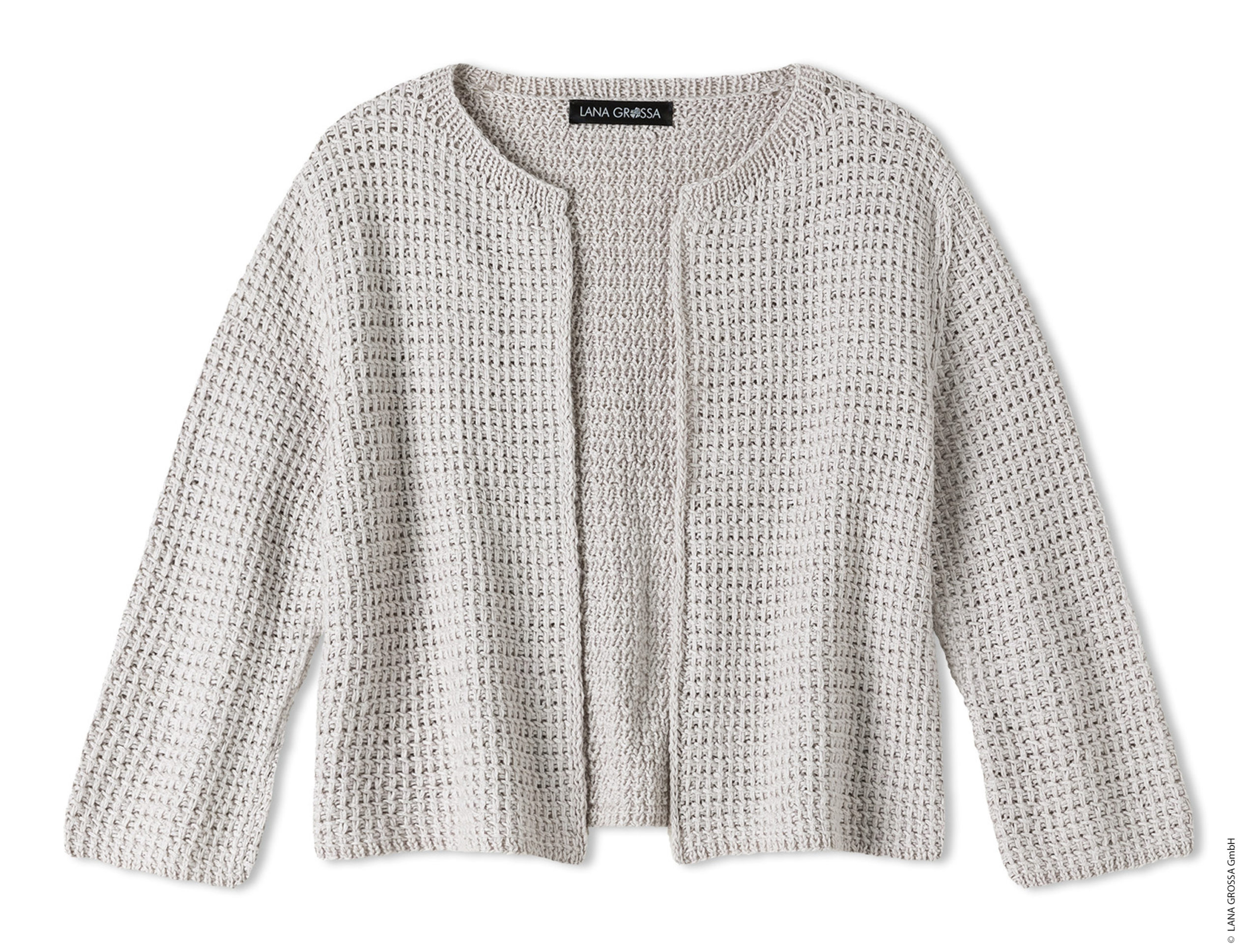 Strickset Jäckchen Im Hebemaschenmuster Aus Summer Cashmere Von Lana Grossa 2 Strickset Jäckchen Im Hebemaschenmuster Aus Summer Cashmere Von Lana Grossa – Bild 2