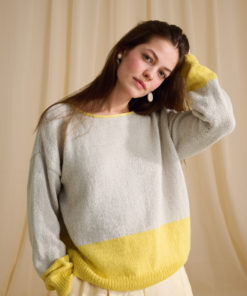 Strickset Zweifarbiger Pullover Aus Alta Moda Cotolana Von Lana Grossa – Bild 3