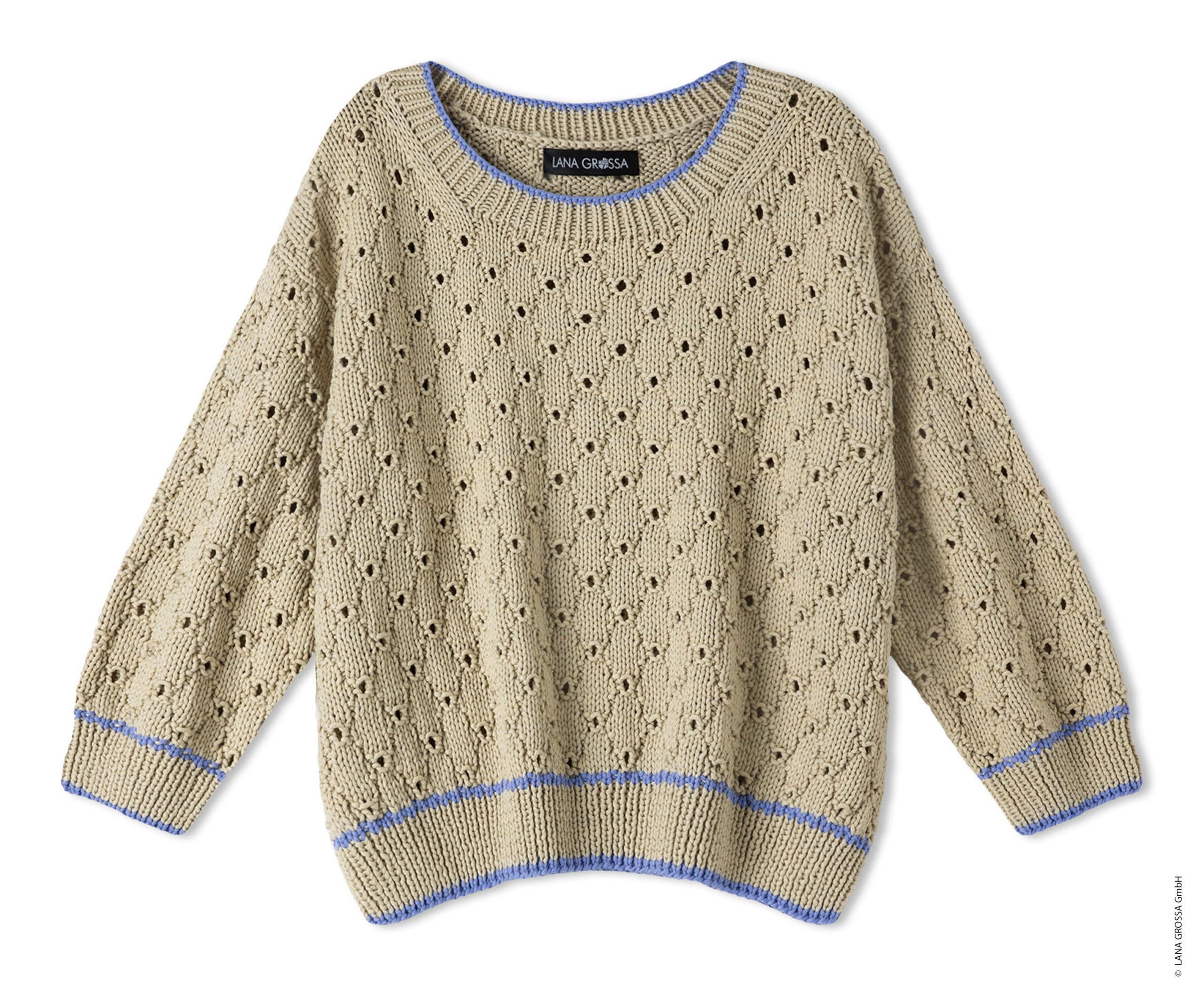 Strickset Pullover Mit Lochmuster Aus Promessa Von Lana Grossa 2 Strickset Pullover Mit Lochmuster Aus Promessa Von Lana Grossa – Bild 2