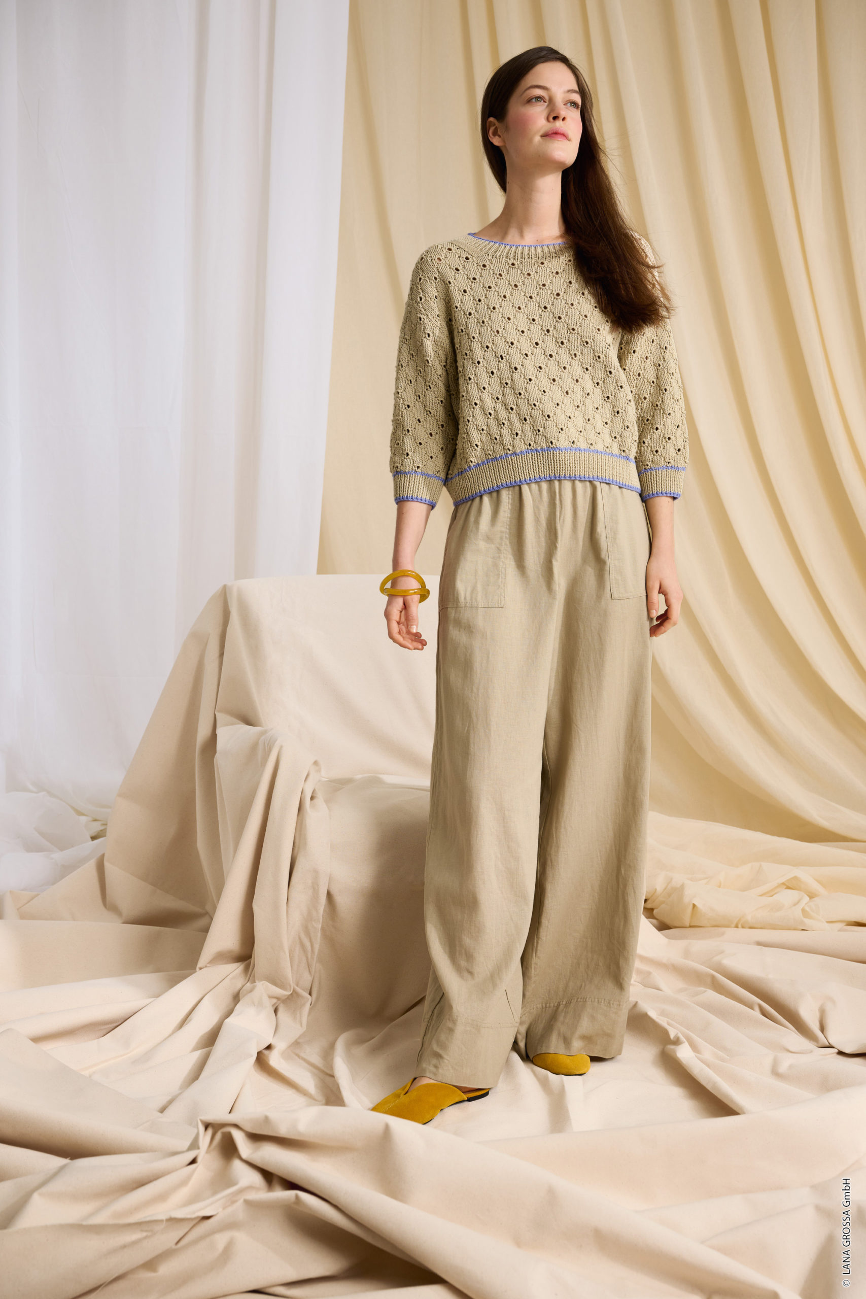 Strickset Pullover Mit Lochmuster Aus Promessa Von Lana Grossa 3 Strickset Pullover Mit Lochmuster Aus Promessa Von Lana Grossa – Bild 3