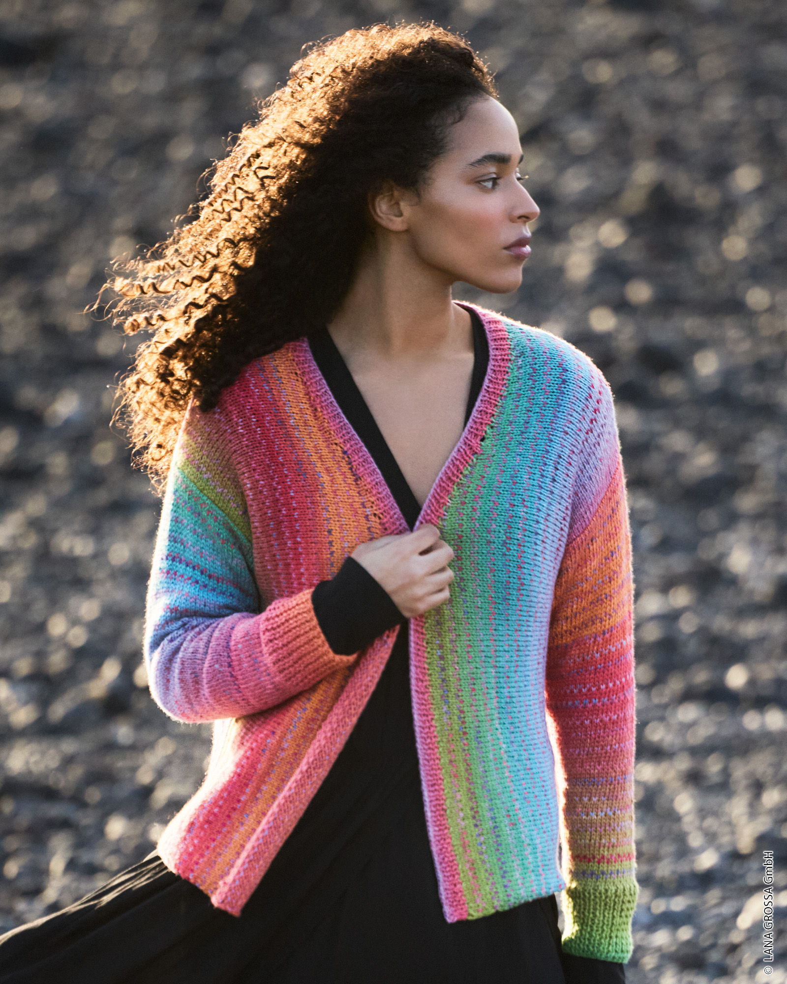 Strickset Jacke Mit Punktmuster Aus Cotonella Multi Und Cotonella Von Lana Grossa 1 Strickset Jacke Mit Punktmuster Aus Cotonella Multi Und Cotonella Von Lana Grossa