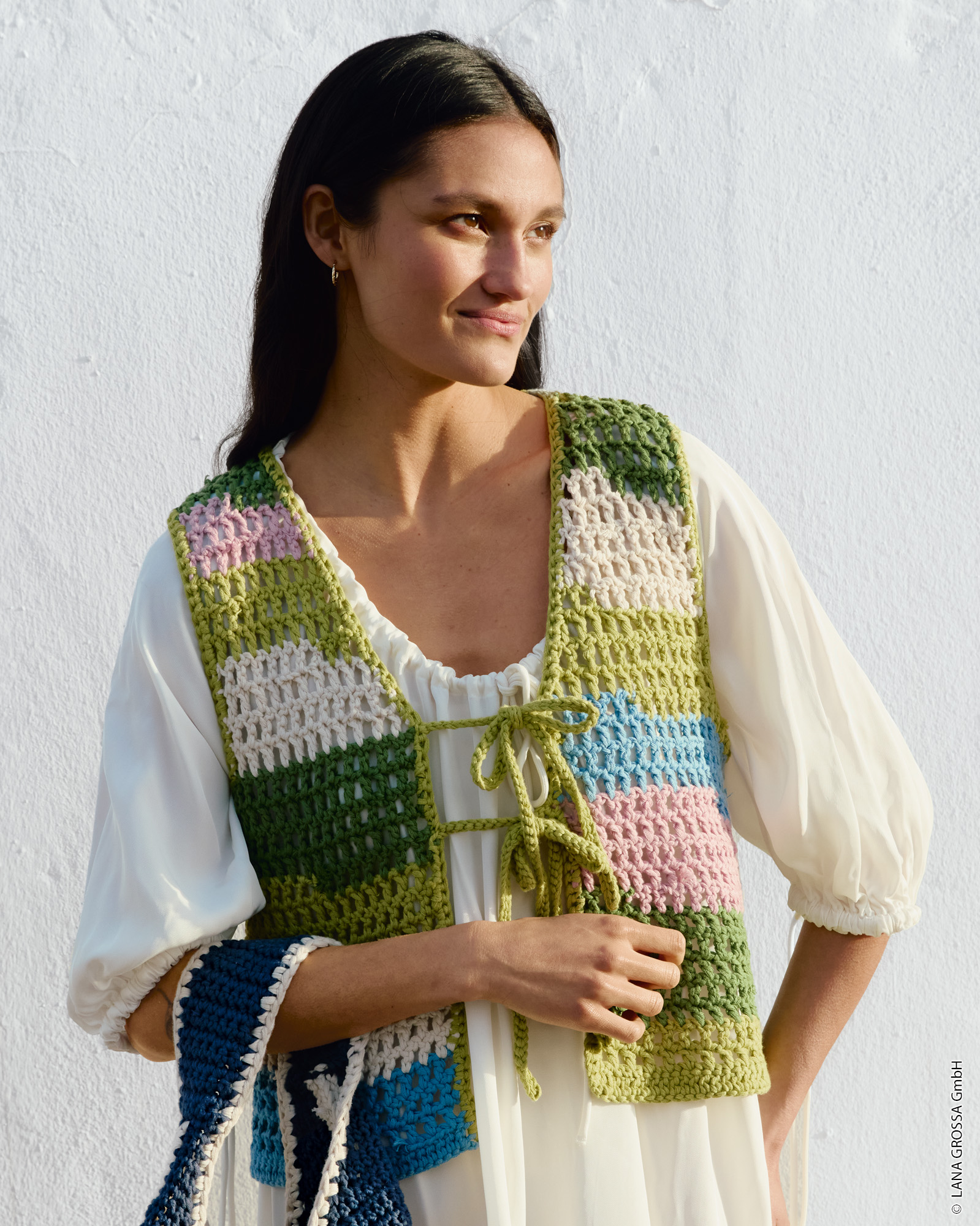 Strickset Weste In Filethäkelei Aus Natural Cotton Gots Von Lana Grossa 1 Strickset Weste In Filethäkelei Aus Natural Cotton Gots Von Lana Grossa