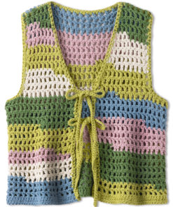 Strickset Weste In Filethäkelei Aus Natural Cotton Gots Von Lana Grossa 4 Strickset Weste In Filethäkelei Aus Natural Cotton Gots Von Lana Grossa – Bild 2
