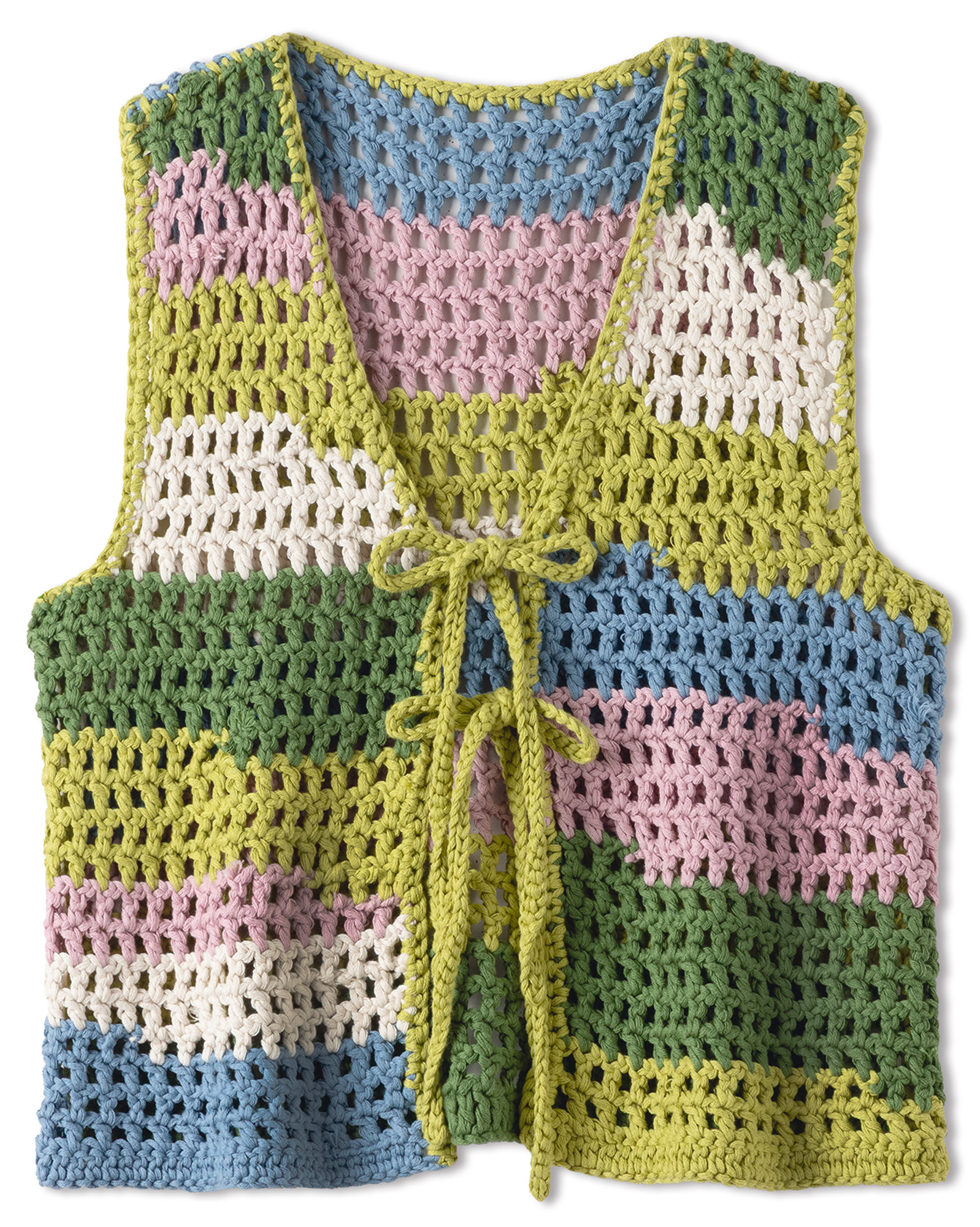 Strickset Weste In Filethäkelei Aus Natural Cotton Gots Von Lana Grossa 2 Strickset Weste In Filethäkelei Aus Natural Cotton Gots Von Lana Grossa – Bild 2