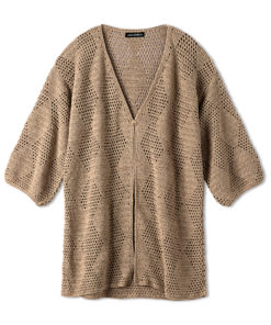 Strickset Longcardigan Im Gitter–Rautenmuster Aus Alta Moda Cotolana Von Lana Grossa 4 Strickset Longcardigan Im Gitter–Rautenmuster Aus Alta Moda Cotolana Von Lana Grossa – Bild 2