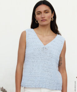 Strickset Top In Stäbchen aus Natural Cotton Gots von Lana Grossa