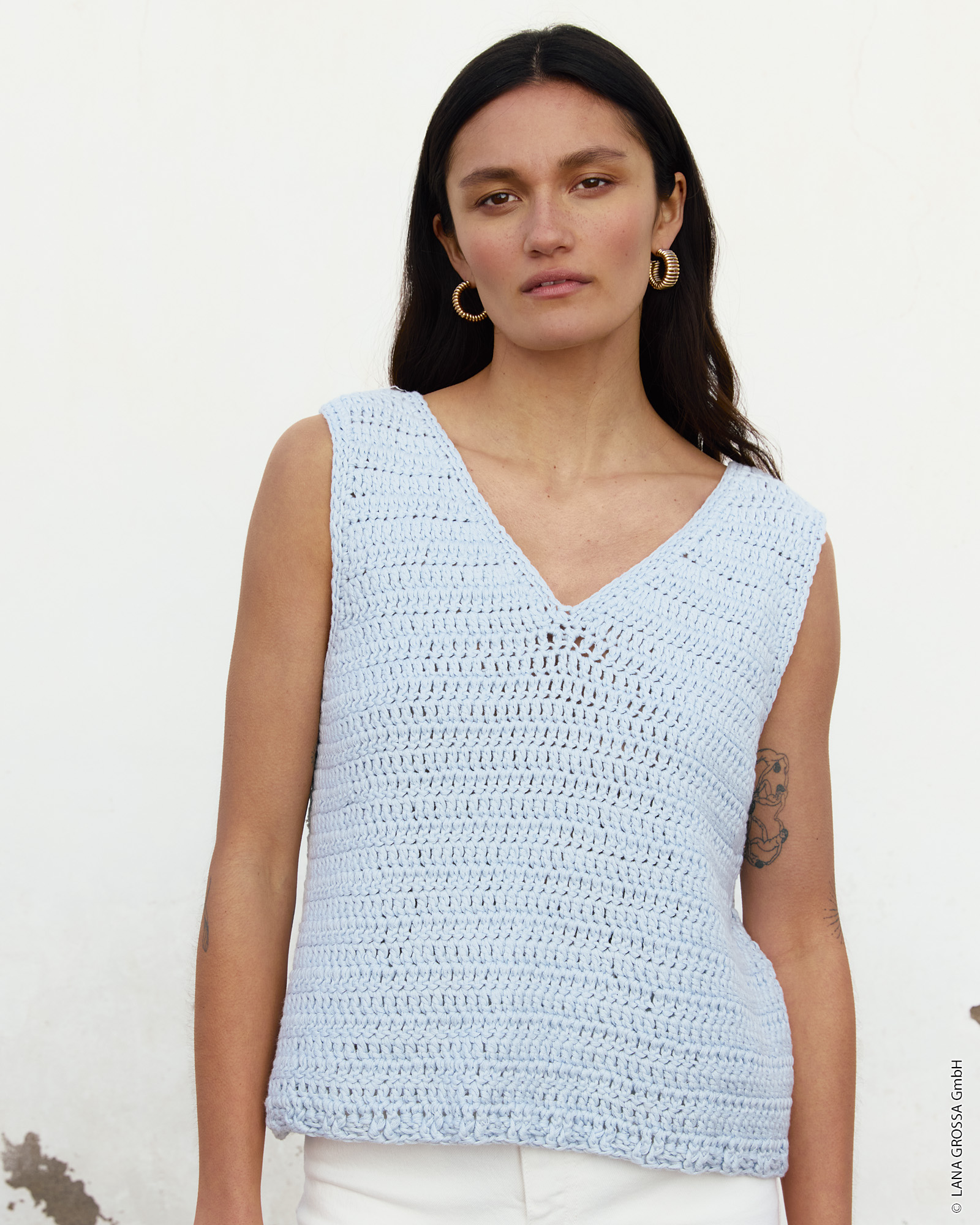 Strickset Top In Stäbchen Aus Natural Cotton Gots Von Lana Grossa 1 Strickset Top In Stäbchen Aus Natural Cotton Gots Von Lana Grossa