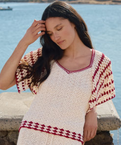 Strickset Top Im Muschelmuster Mit Volantärmeln aus Campo von Lana Grossa
