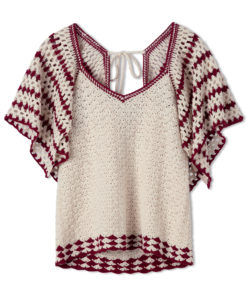 Strickset Top Im Muschelmuster Mit Volantärmeln Aus Campo Von Lana Grossa 4 Strickset Top Im Muschelmuster Mit Volantärmeln Aus Campo Von Lana Grossa – Bild 2