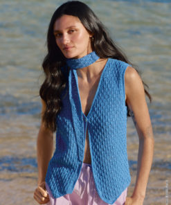 Strickset Weste Im Reliefmuster aus Setapura von Lana Grossa