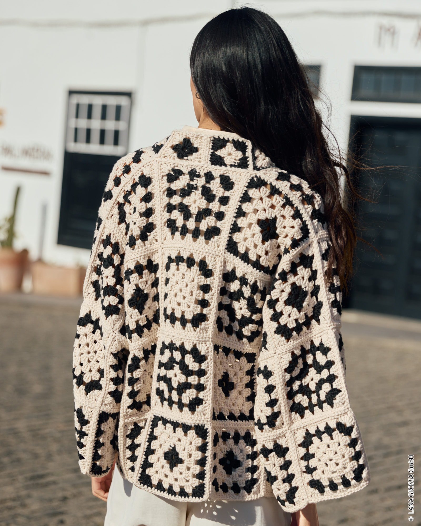Strickset Jacke In Quadratischen Motiven Aus Campo Von Lana Grossa 3 Strickset Jacke In Quadratischen Motiven Aus Campo Von Lana Grossa – Bild 3