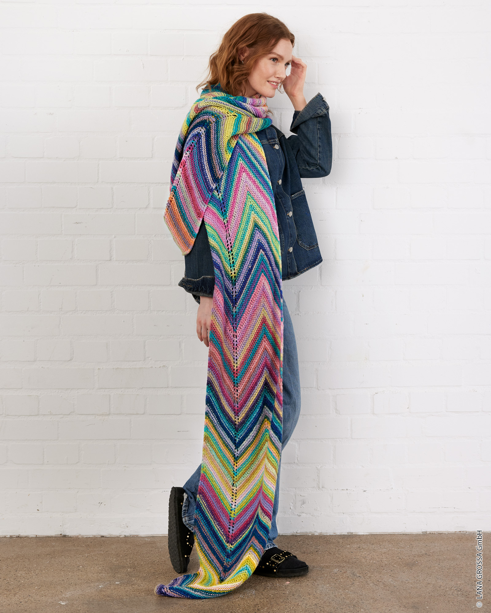 Strickset Zick-Zack-Schal Aus Farfalla Von Lana Grossa 1 Strickset Zick-Zack-Schal Aus Farfalla Von Lana Grossa