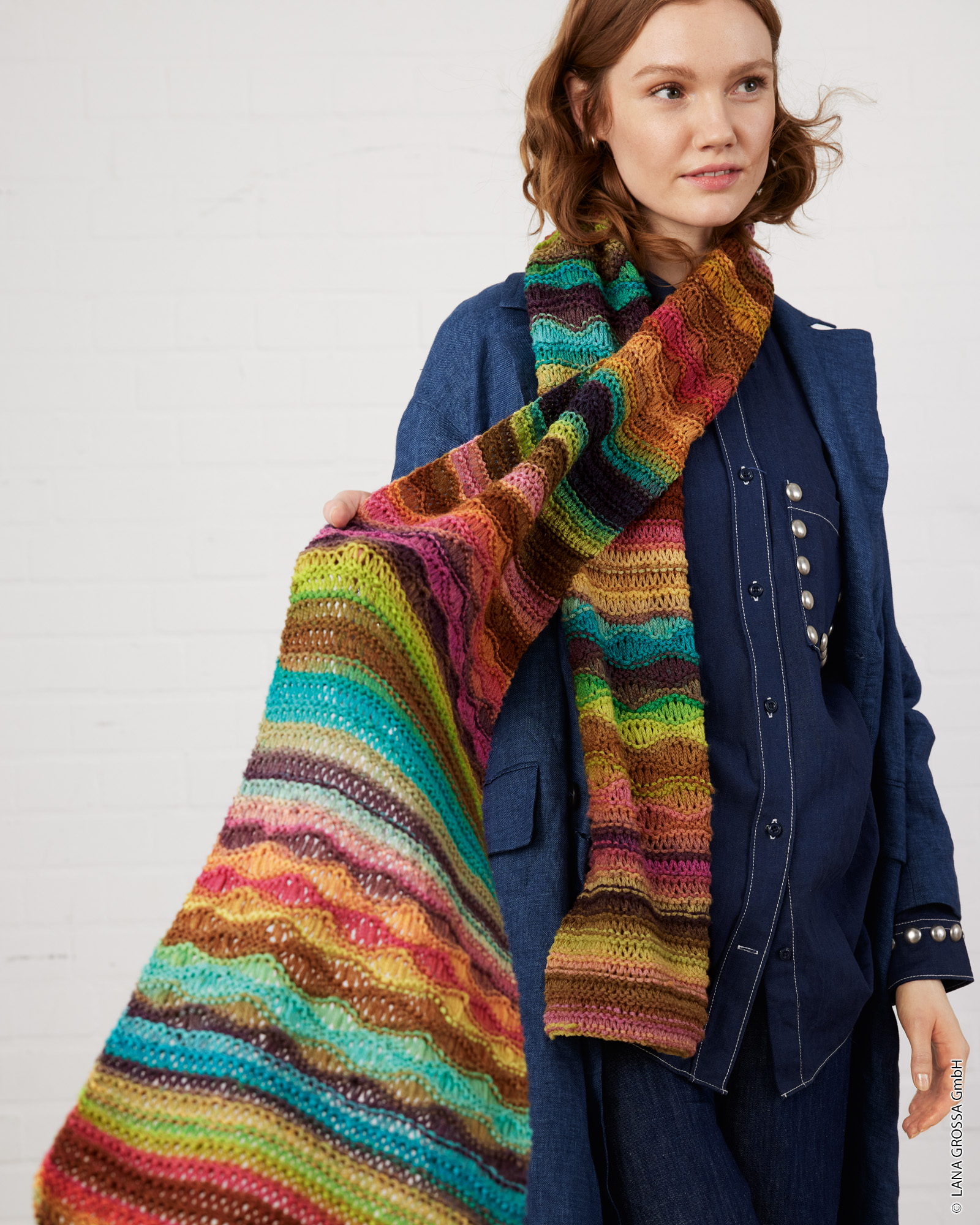 Strickset Schal Mit Mustermix Aus Farfalla Von Lana Grossa 1 Strickset Schal Mit Mustermix Aus Farfalla Von Lana Grossa
