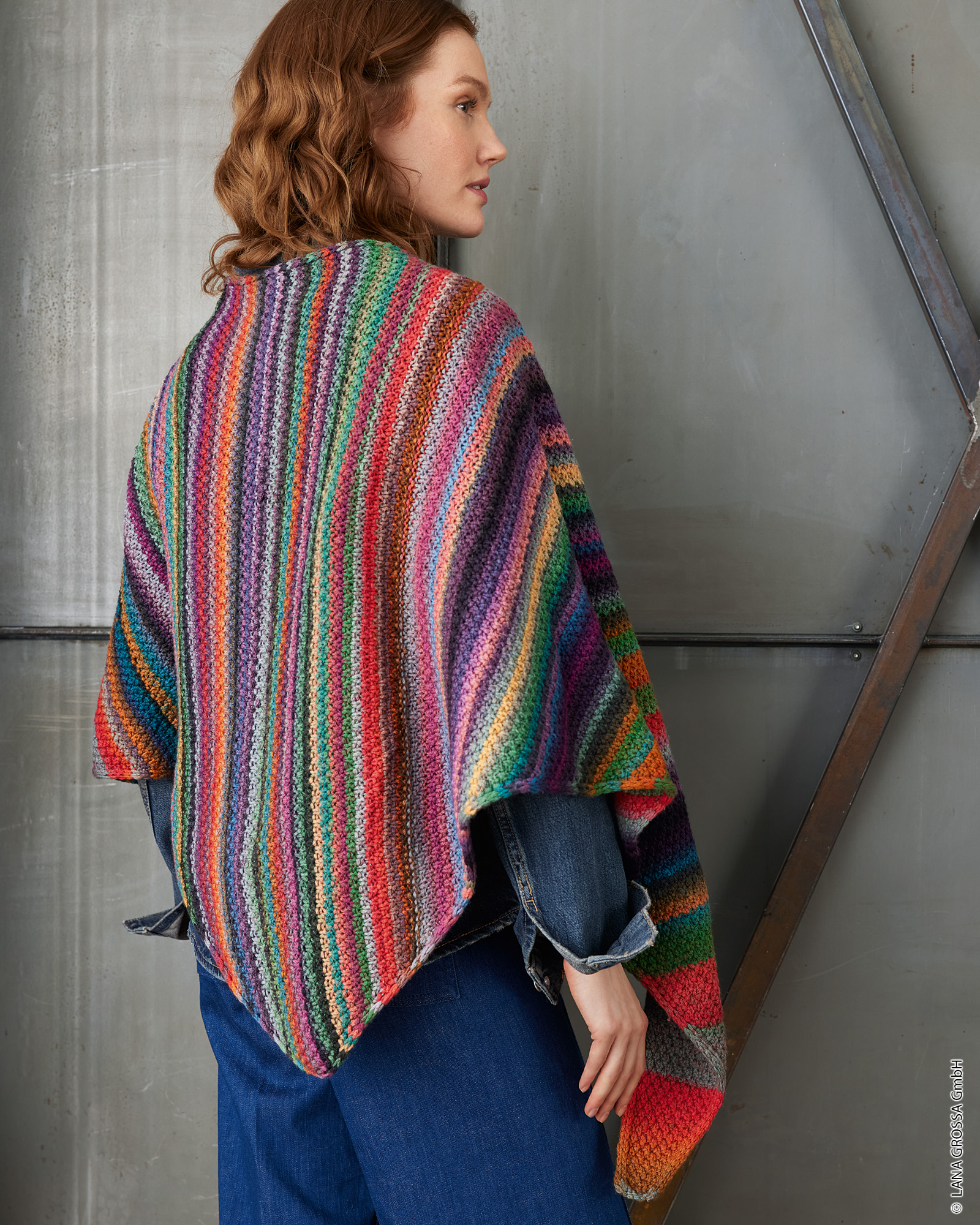 Strickset Dreieckstuch Mit Perlmuster Aus Farfalla Von Lana Grossa 1 Strickset Dreieckstuch Mit Perlmuster Aus Farfalla Von Lana Grossa