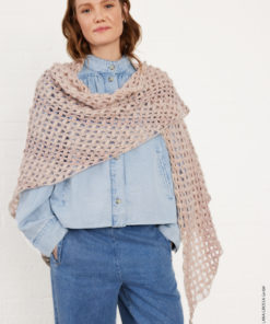 Strickset Häkeltuch Mit Noppen Aus Ecopuno, Silkhair Und Brillino Von Lana Grossa 5 Strickset Häkeltuch Mit Noppen Aus Ecopuno, Silkhair Und Brillino Von Lana Grossa – Bild 3