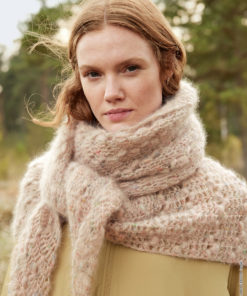 Strickset Häkeltuch Mit Büschelmaschen Aus Natural Superkid Tweed Von Lana Grossa 3 Strickset Häkeltuch Mit Büschelmaschen Aus Natural Superkid Tweed Von Lana Grossa – Bild 2