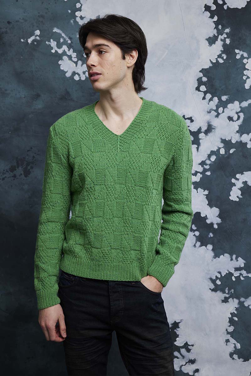 Strickset Herenpullover Aus Lambswool Von Lang Yarns 2 Strickset Herenpullover Aus Lambswool Von Lang Yarns – Bild 2