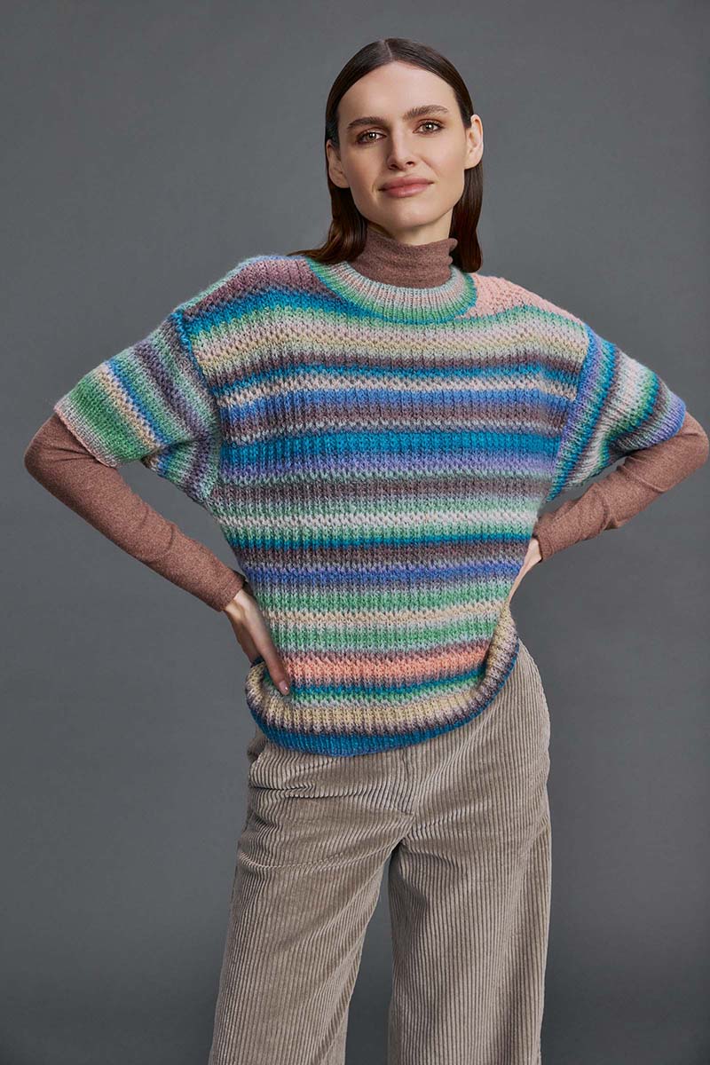 Strickset Kurzarmpullover Aus Harmony Von Lang Yarns 2 Strickset Kurzarmpullover Aus Harmony Von Lang Yarns – Bild 2