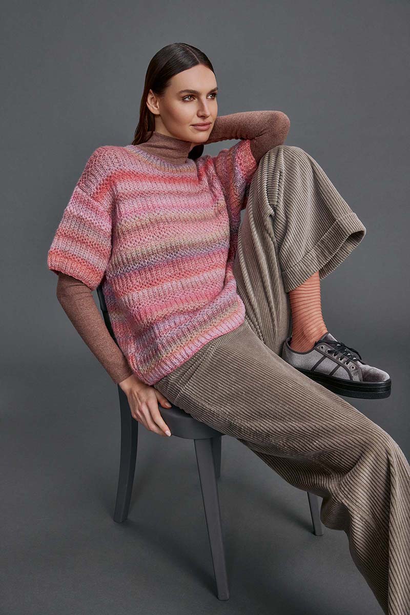 Strickset Kurzarmpullover Aus Harmony Von Lang Yarns 1 Strickset Kurzarmpullover Aus Harmony Von Lang Yarns