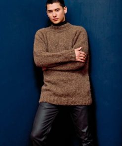 Strickset Herrenpullover Top Down aus Baby Lama von Lang Yarns