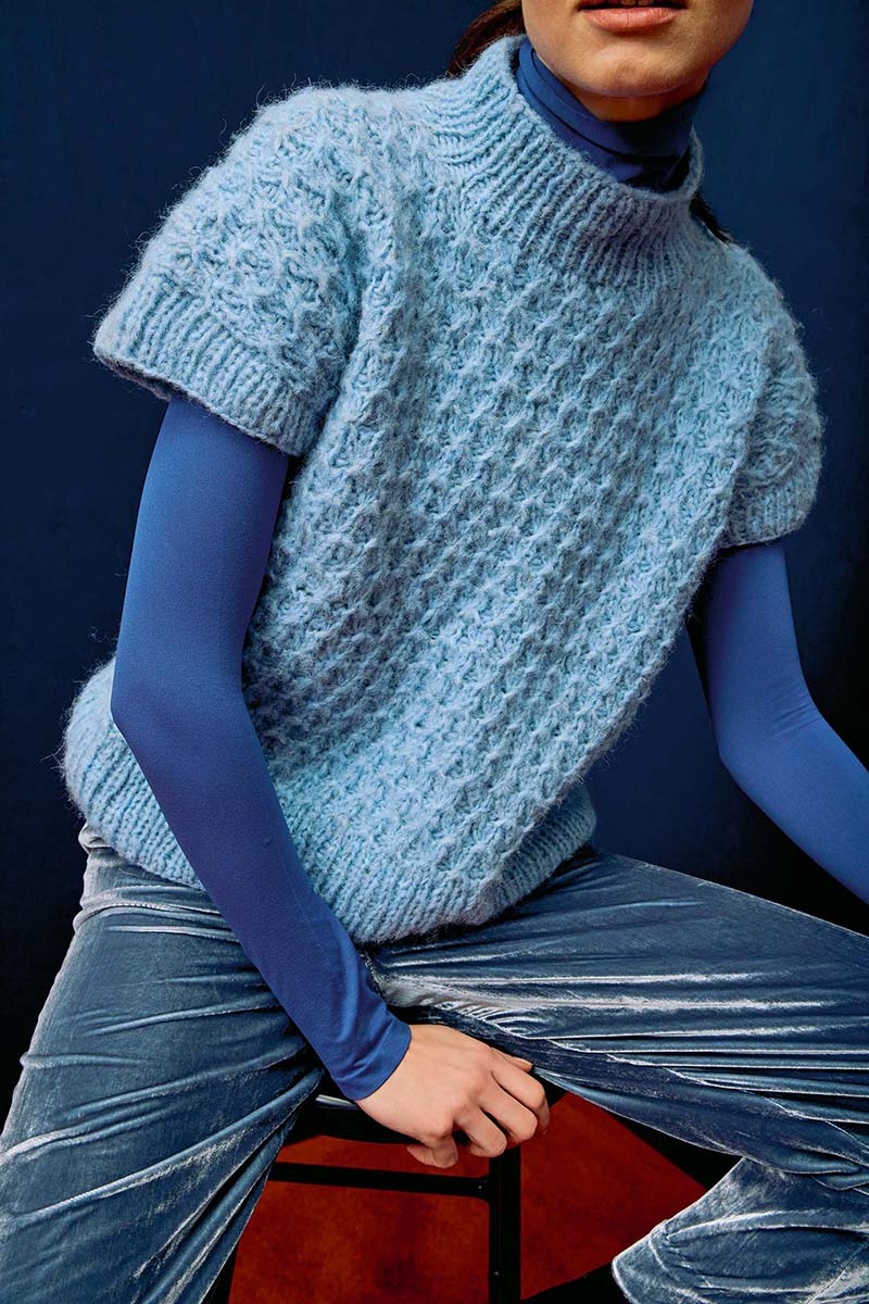 Strickset Pullunder Top Down Aus Baby Lama Von Lang Yarns 2 Strickset Pullunder Top Down Aus Baby Lama Von Lang Yarns – Bild 2