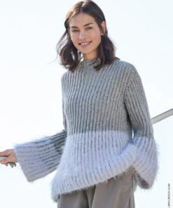 Strickset Pullover Im Briochemuster Aus Basta Und Cool Merino Von Lana Grossa 3 Strickset Pullover Im Briochemuster Aus Basta Und Cool Merino Von Lana Grossa – Bild 2