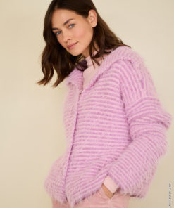 Strickset Jacke Mit Streifenmuster aus Cool Merino und Basta von Lana Grossa