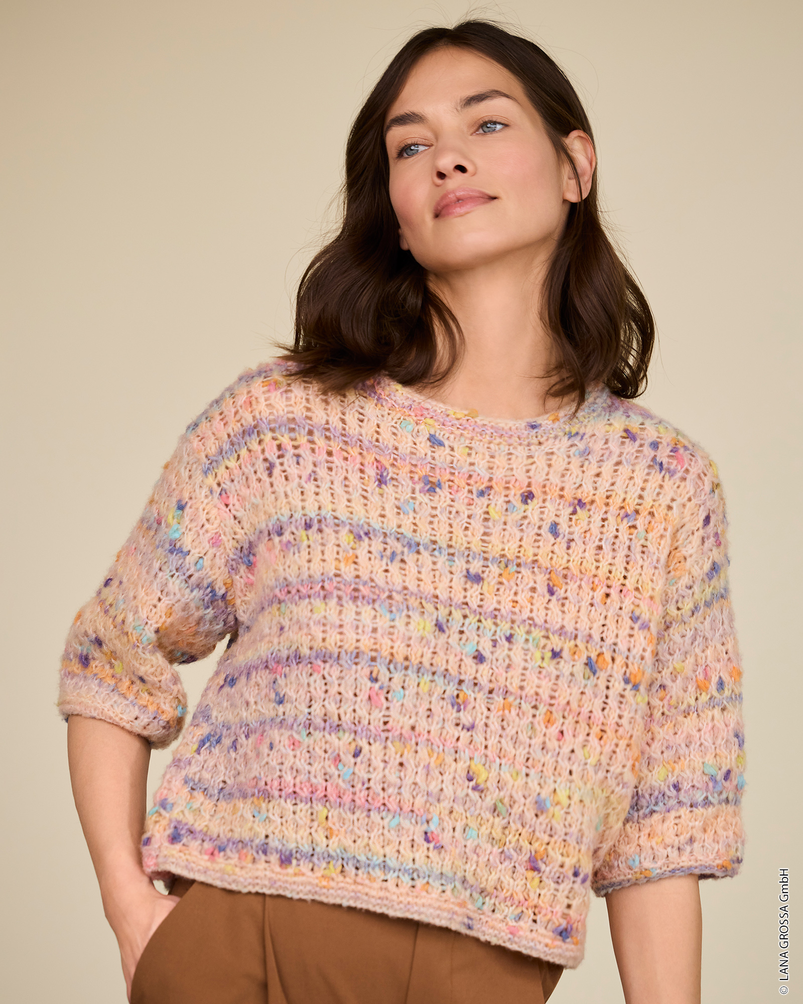 Strickset Kurzarm-Pullover Aus Cassata Von Lana Grossa 1 Strickset Kurzarm-Pullover Aus Cassata Von Lana Grossa
